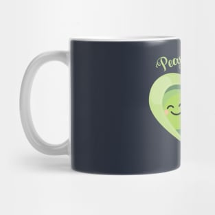 Peas in a Pod (Heart) Navy Mug